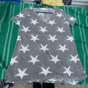 Bibi - Gray Star Pattern Women's Top